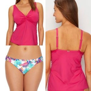 Sunsets Womens Swimsuit Tankini Set Pink & Floral